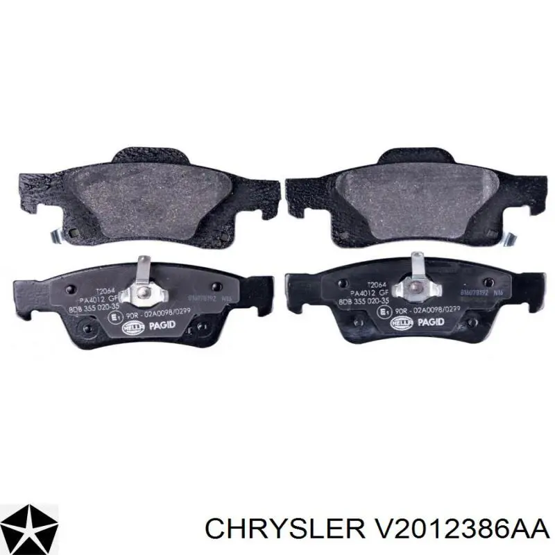 Задні гальмівні колодки Chrysler V2012386AA ціна, від 41.92 USD