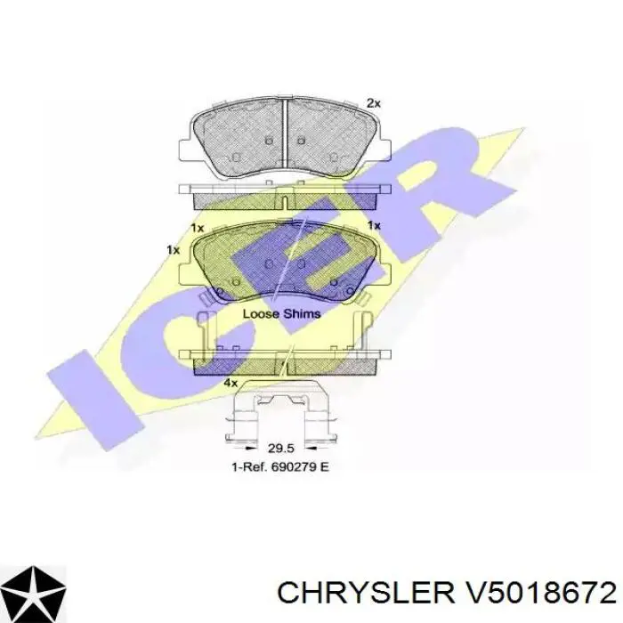  Chrysler 2AMV8672AA ціна, від 50.67 USD
