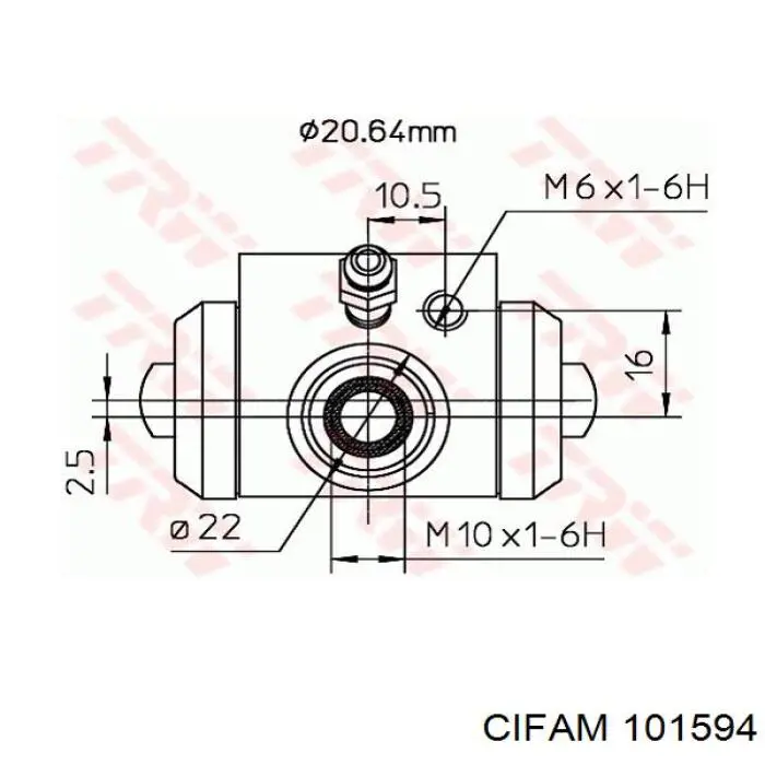 Робочий циліндр Cifam 101594