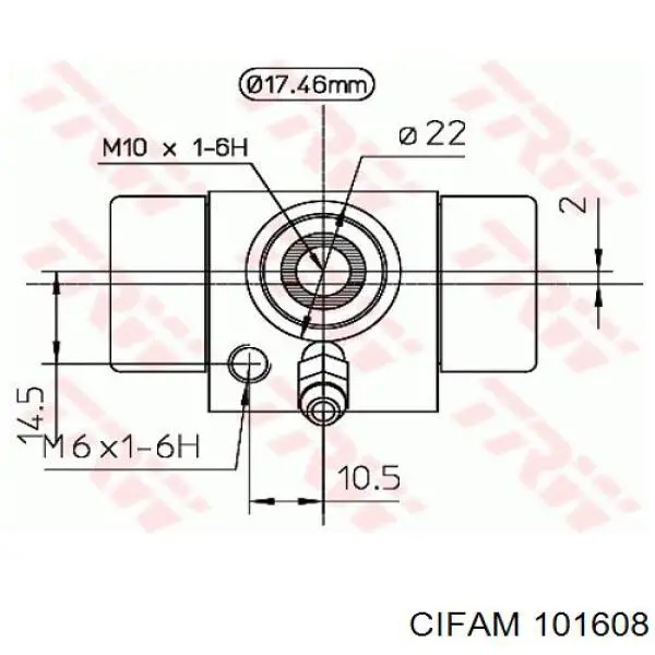 Робочий циліндр Cifam 101608