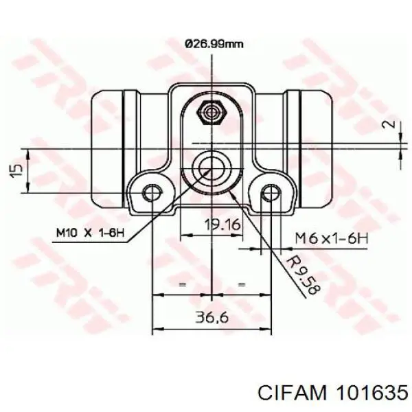 101635 Cifam циліндр гальмівний колісний/робітник, задній