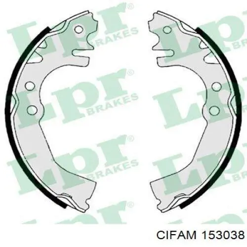 Колодки гальмові задні, барабанні 153038 Cifam