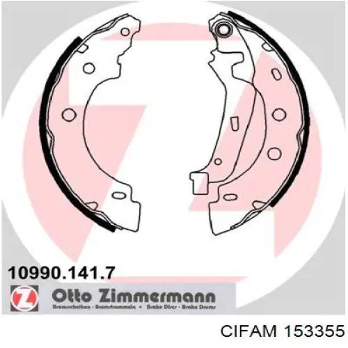 Купити 153355 Cifam Колодки гальмові задні, барабанні