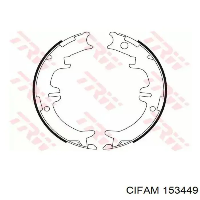 Колодки стоянкового гальма Cifam 153449