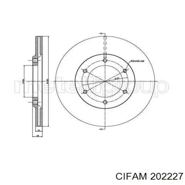 202227 Cifam Циліндр гальмівний, головний