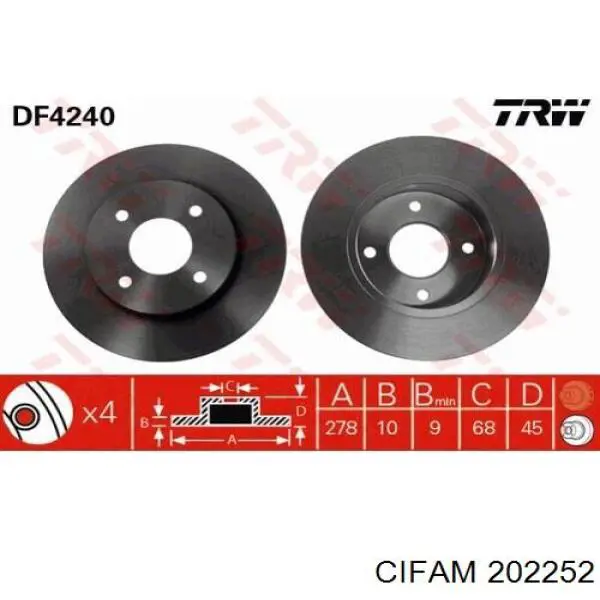 Циліндр головний гальма (Гідротормоз) Cifam 202252 ціна, від 48.71 USD