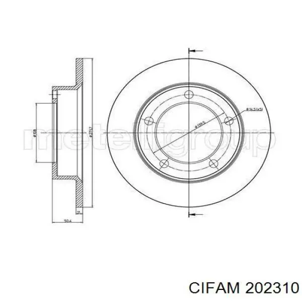 Циліндр гальмівний, головний 202310 Cifam