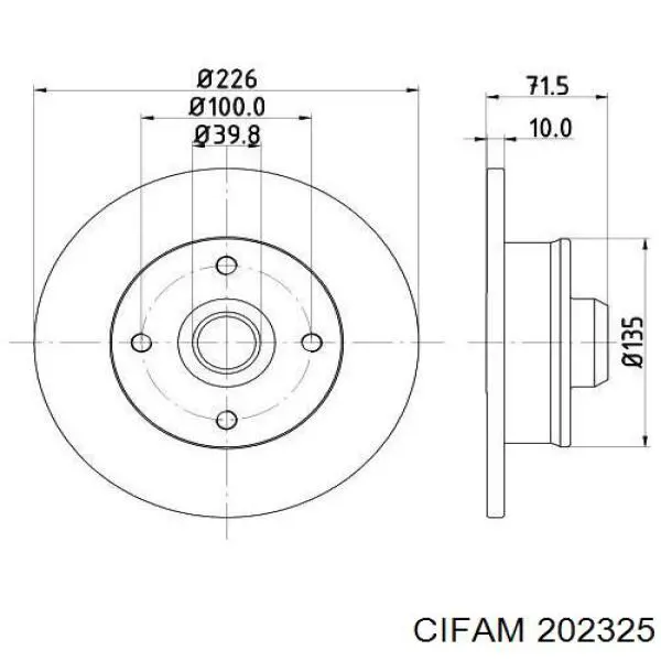 Головний гальмівний циліндр 202325 Cifam