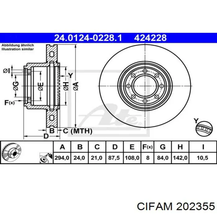 Циліндр головний гальма (Гідротормоз) Cifam 202355 ціна, від 57.02 USD