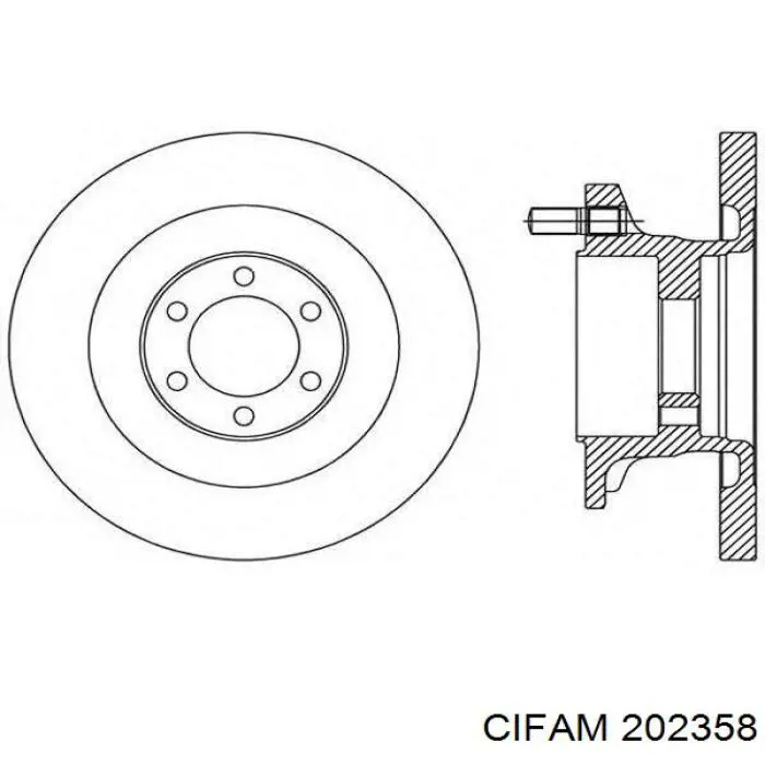 Головний гальмівний циліндр 202358 Cifam