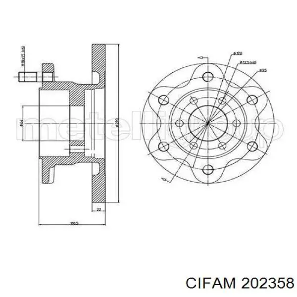 202358 Cifam циліндр гальмівний, головний