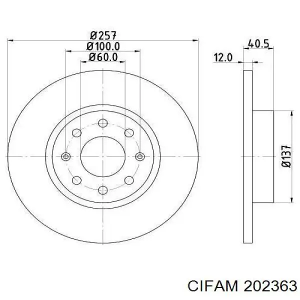 Циліндр головний гальма (Гідротормоз) Cifam 202363 ціна, від 41.13 USD