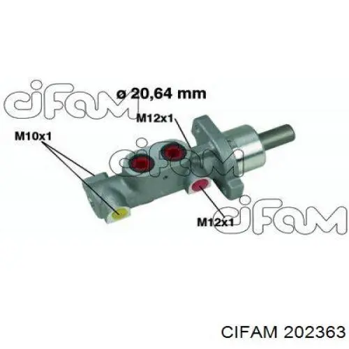 Купити 202363 Cifam Головний гальмівний циліндр