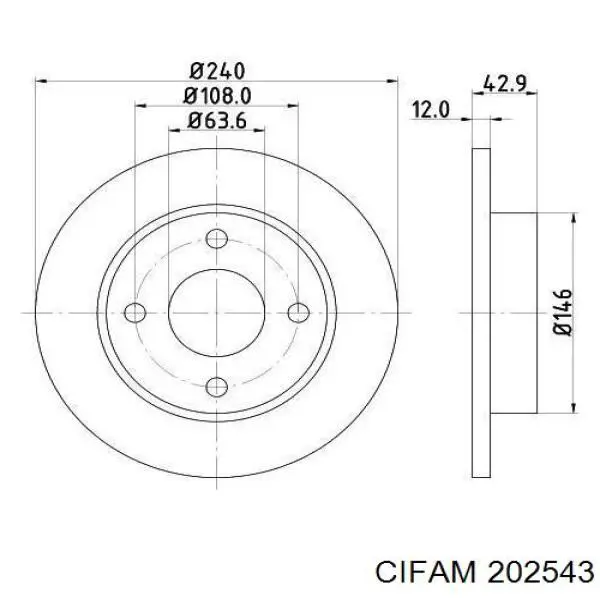 Циліндр головний гальма (Гідротормоз) Cifam 202543 ціна, від 31.67 USD
