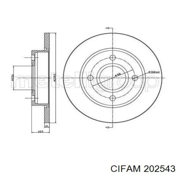 Купити 202543 Cifam Головний гальмівний циліндр