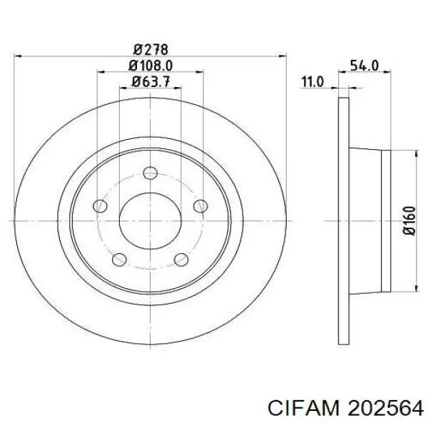 Купити 202564 Cifam Головний гальмівний циліндр
