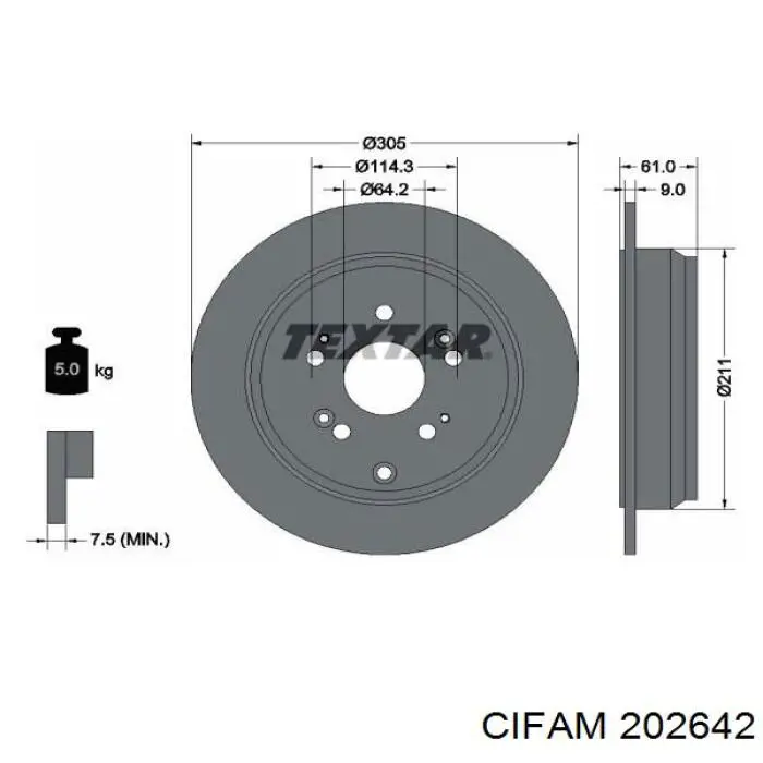 202642 Cifam Циліндр гальмівний, головний