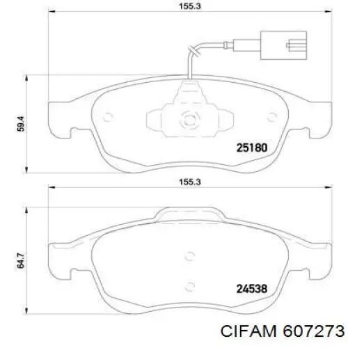 Купити 607273 Cifam Шарнір приводу зовнішній