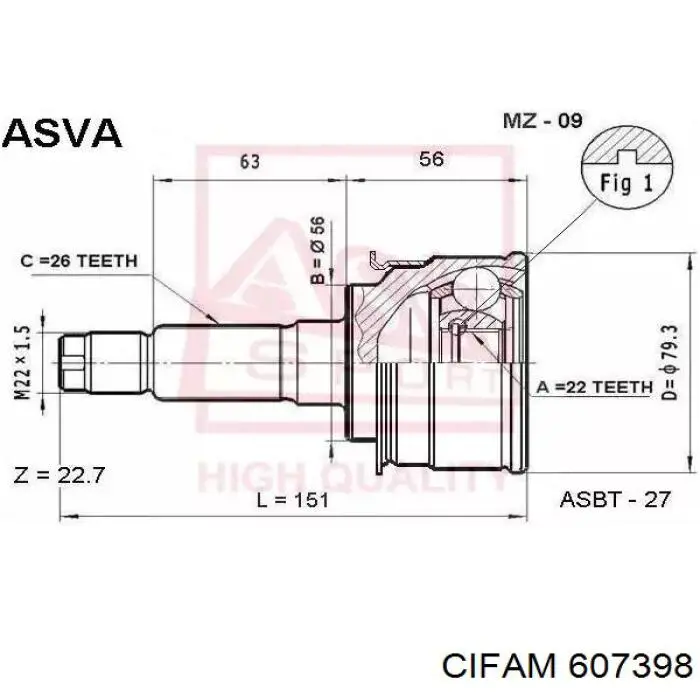 Граната колісна Cifam 607398 ціна, від 27.17 USD