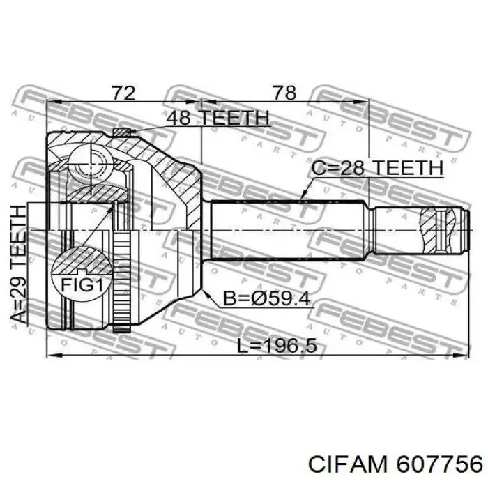 Граната колісна Cifam 607756 ціна, від 45.91 USD