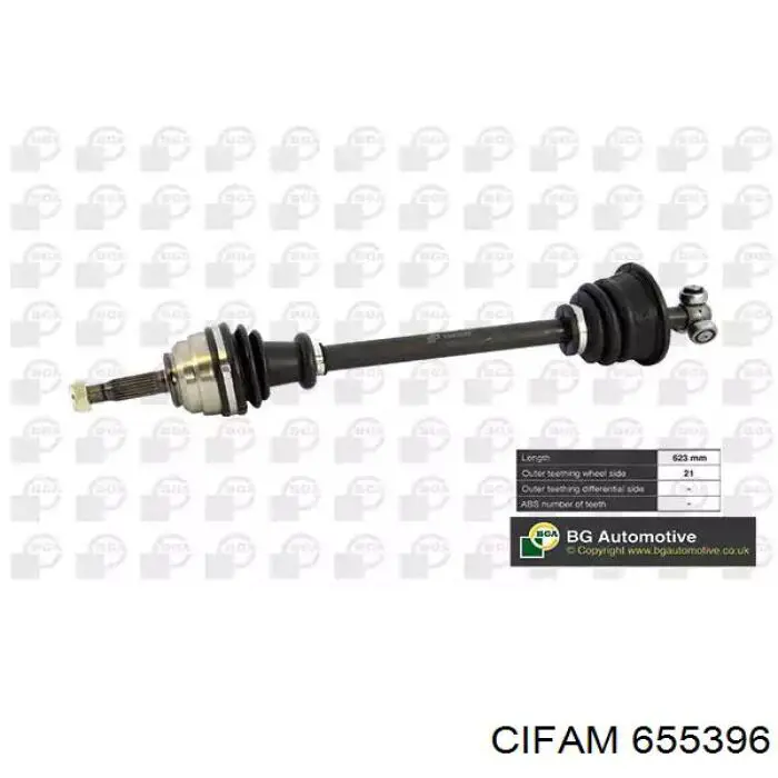 Піввісь передня, права Cifam 655396 ціна, від 64.24 USD