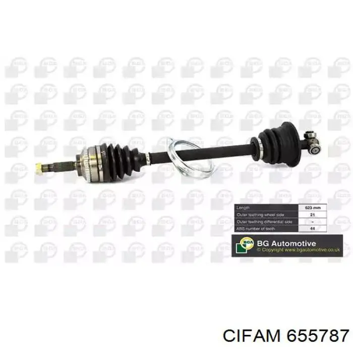 Піввісь передня, права Cifam 655787 ціна, від 79.58 USD