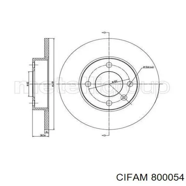 Гальмівні диски передні 800054 Cifam