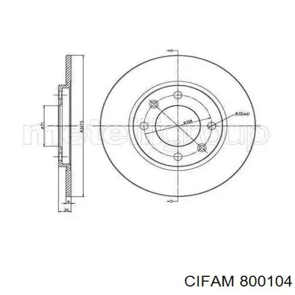 800104 Cifam Дискові гальма