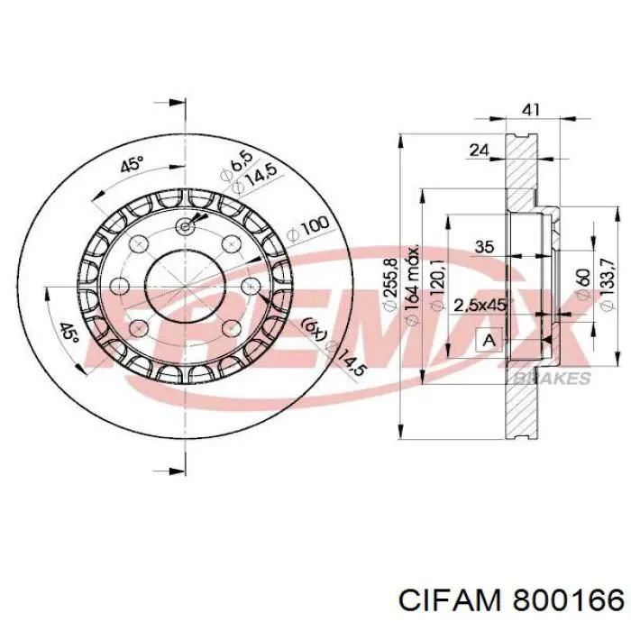 Купити 800166 Cifam Ротор гальмівний