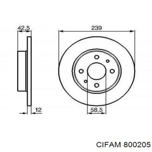 Купити 800205 Cifam Ротор гальмівний