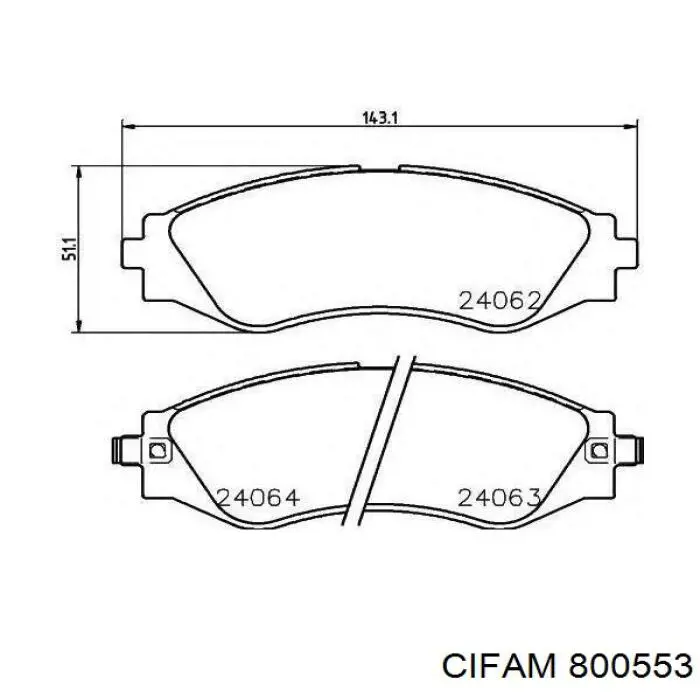 Гальмівні диски передні 800553 Cifam