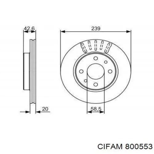 800553 Cifam Гальмо дискове переднє