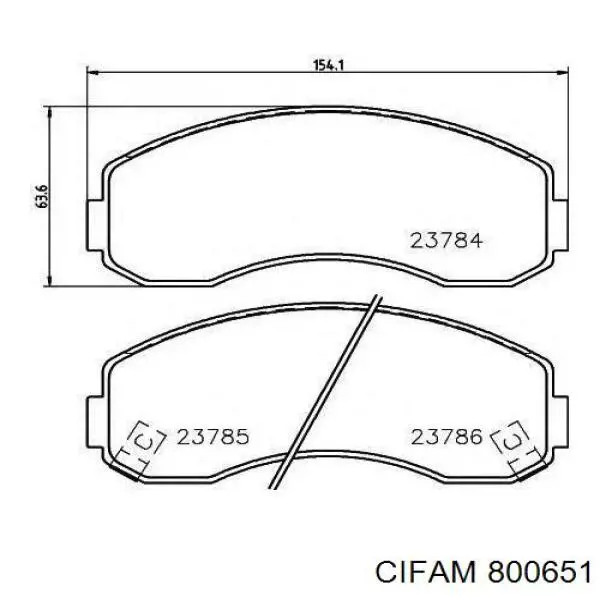 Диск гальмівний задній Cifam 800651