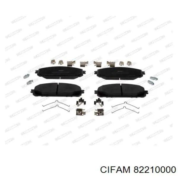 82210000 Cifam Передні гальмівні колодки