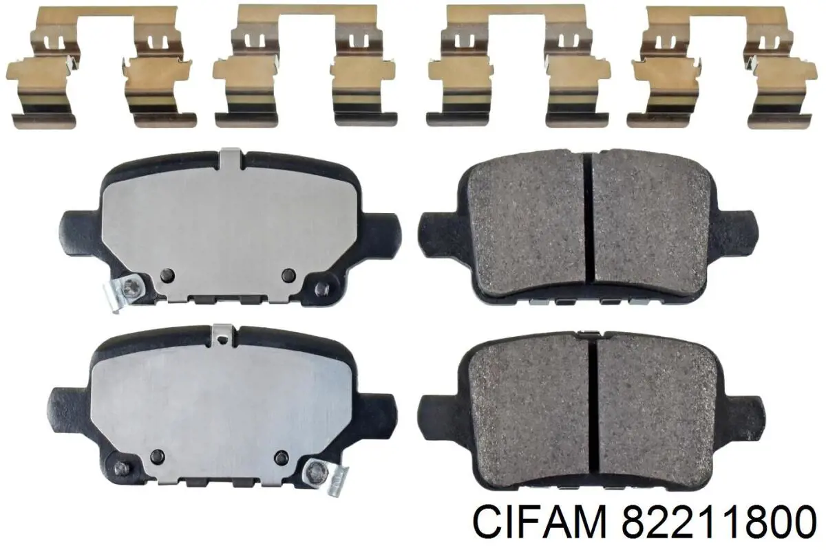 82211800 Cifam Колодки гальмівні задні, дискові