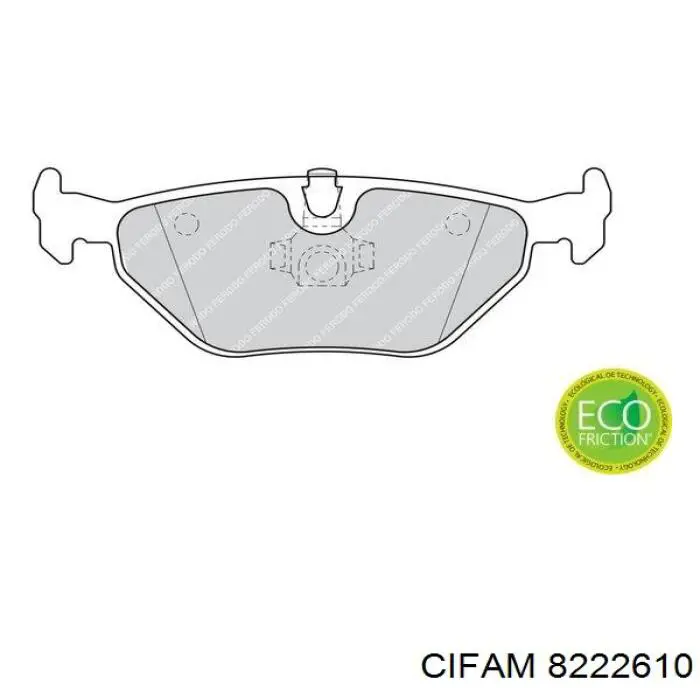 Задні гальмівні колодки Cifam 8222610 ціна, від 19.42 USD