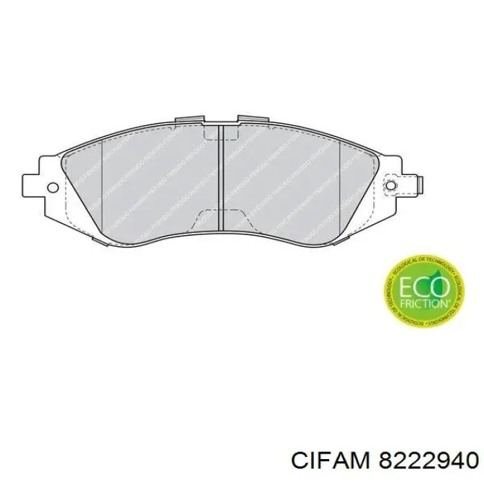 Купити 8222940 Cifam Колодки гальмівні передні, дискові