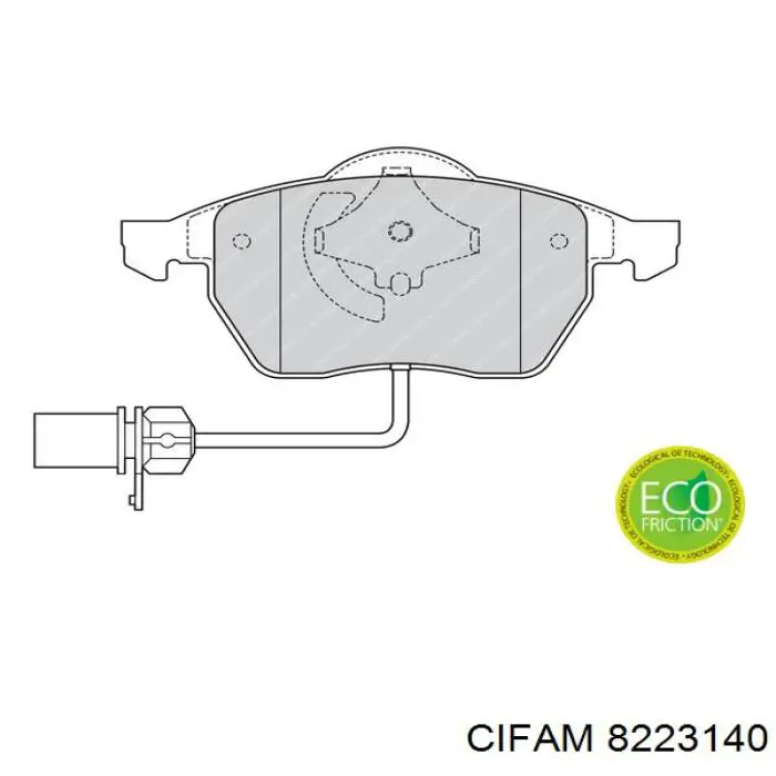 Передні тормозні колодки 8223140 Cifam