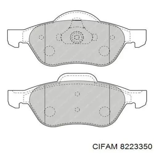 Передні тормозні колодки 8223350 Cifam