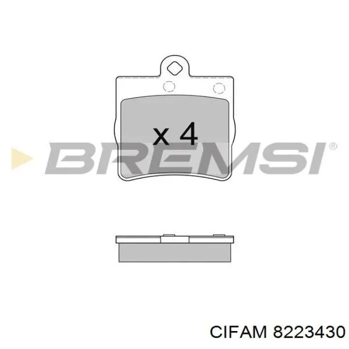 Задні дискові колодки Cifam 8223430