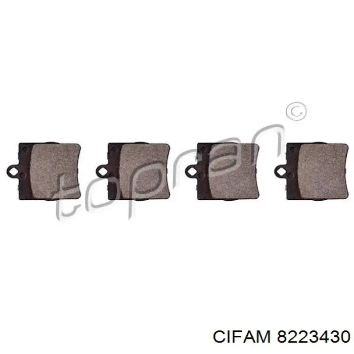 8223430 Cifam Колодки гальмівні задні, дискові