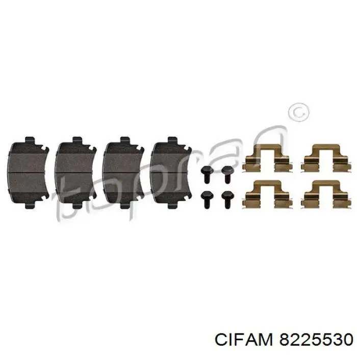 Задні гальмівні колодки 8225530 Cifam