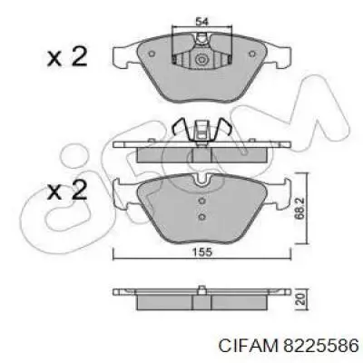 Гальмівні колодки Cifam 8225586 ціна, від 31.71 USD