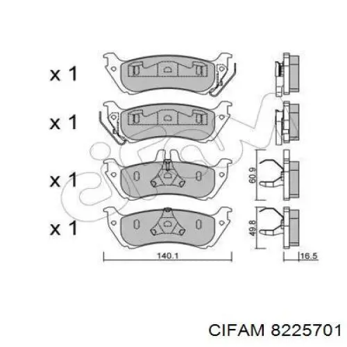 Задні гальмівні колодки VALEO 302820 ціна, від 33.62 USD