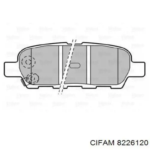 Задні гальмівні колодки 8226120 Cifam