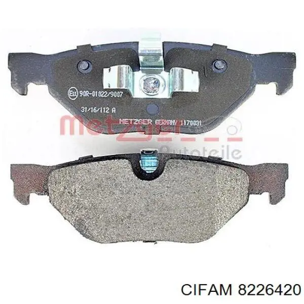 8226420 Cifam Колодки гальмівні задні, дискові