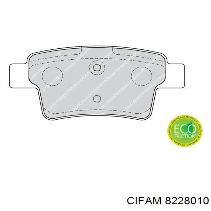 Задні гальмівні колодки 8228010 Cifam