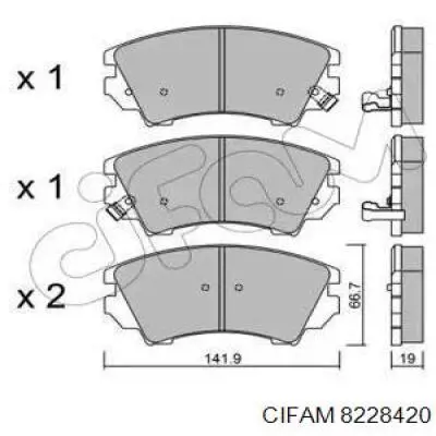 Гальмівні колодки Cifam 8228420 ціна, від 31.31 USD