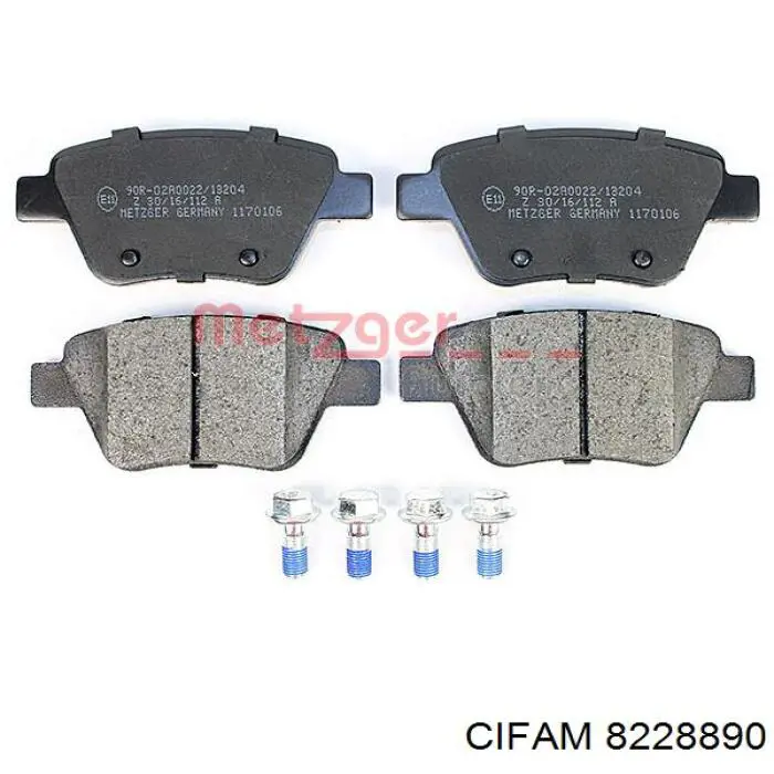 8228890 Cifam Колодки гальмівні задні, дискові