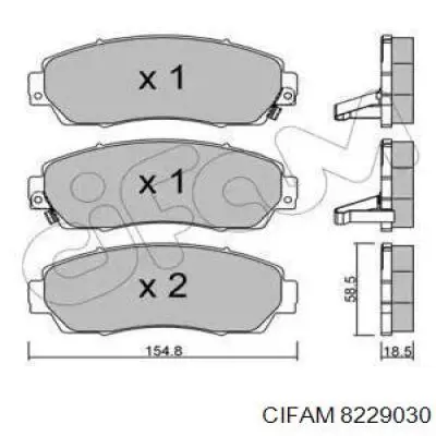Гальмівні колодки Cifam 8229030 ціна, від 29.61 USD